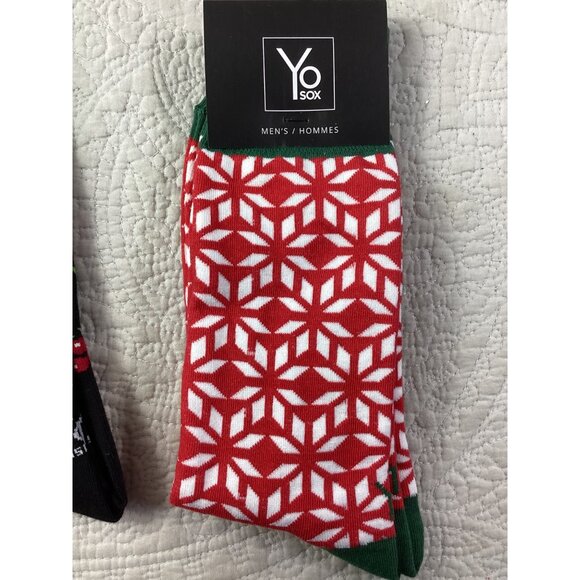 Lot of 7 Pairs Yo Sox Mens Christmas Socks Size 7-12 Cotton Blend Gift Set*New - Picture 5 of 9